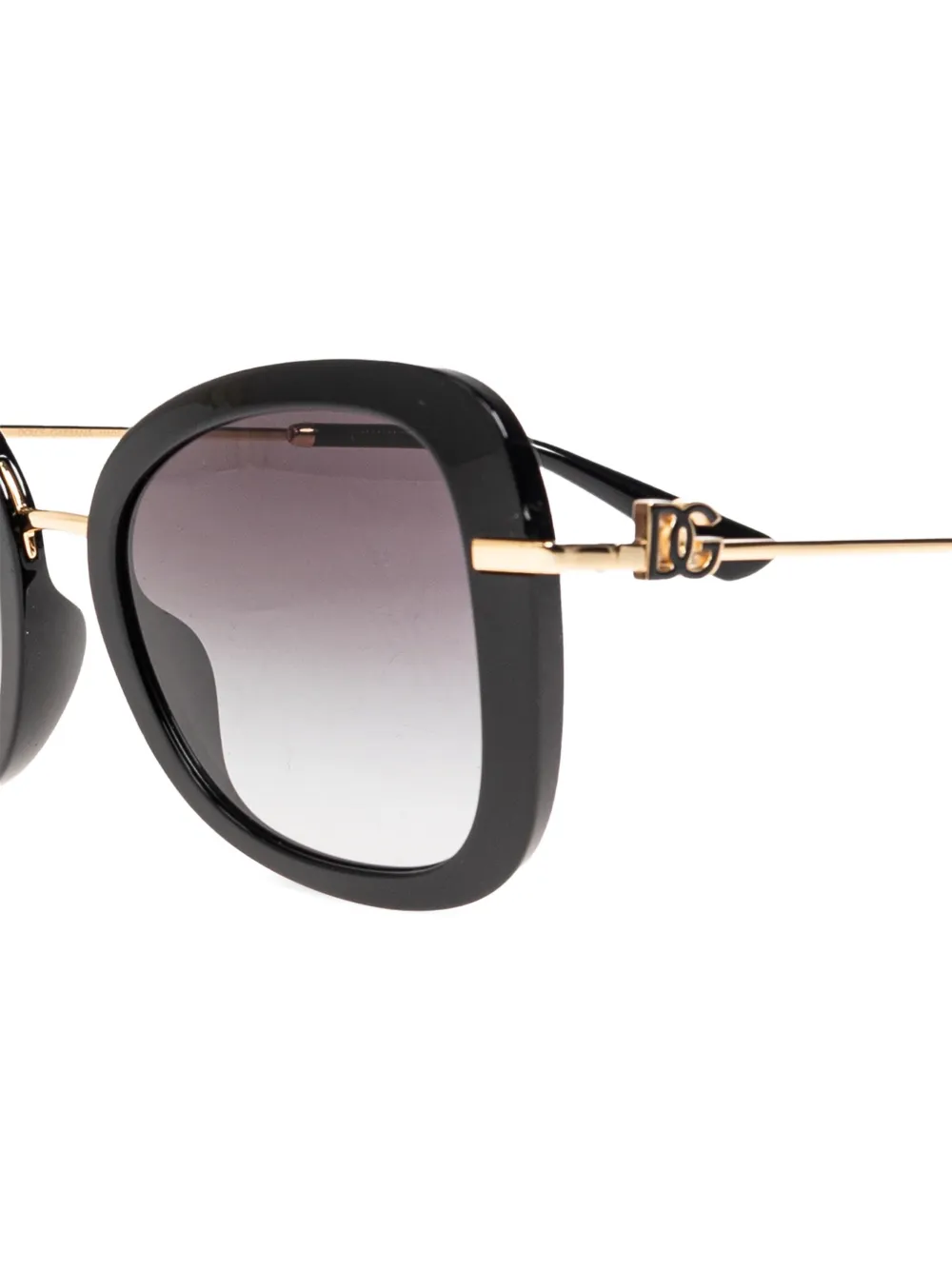 Dolce & Gabbana Eyewear Zonnebril met cat-eye montuur Zwart