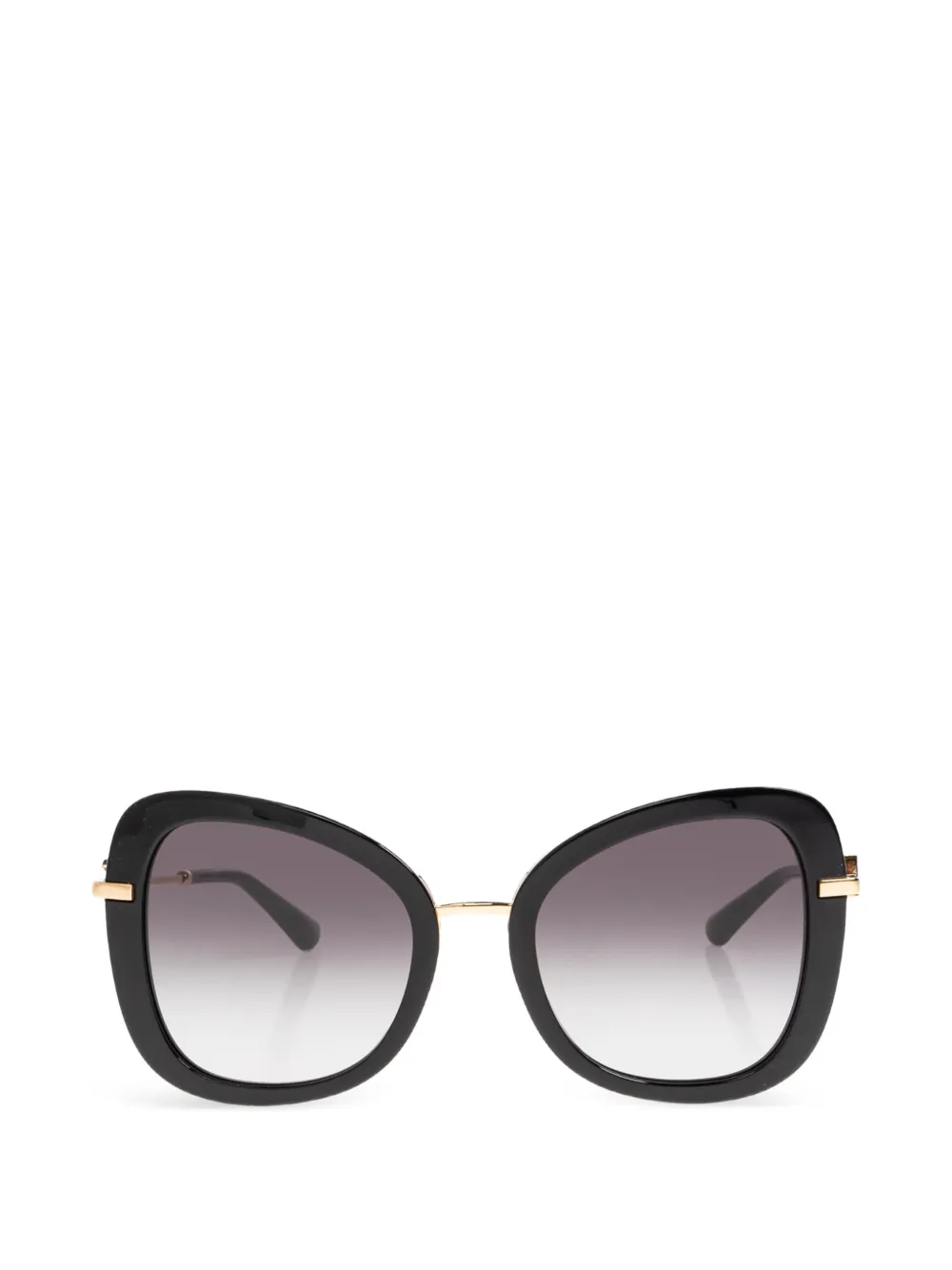 Dolce & Gabbana Occhiali da sole cat-eye con placca logo - Nero