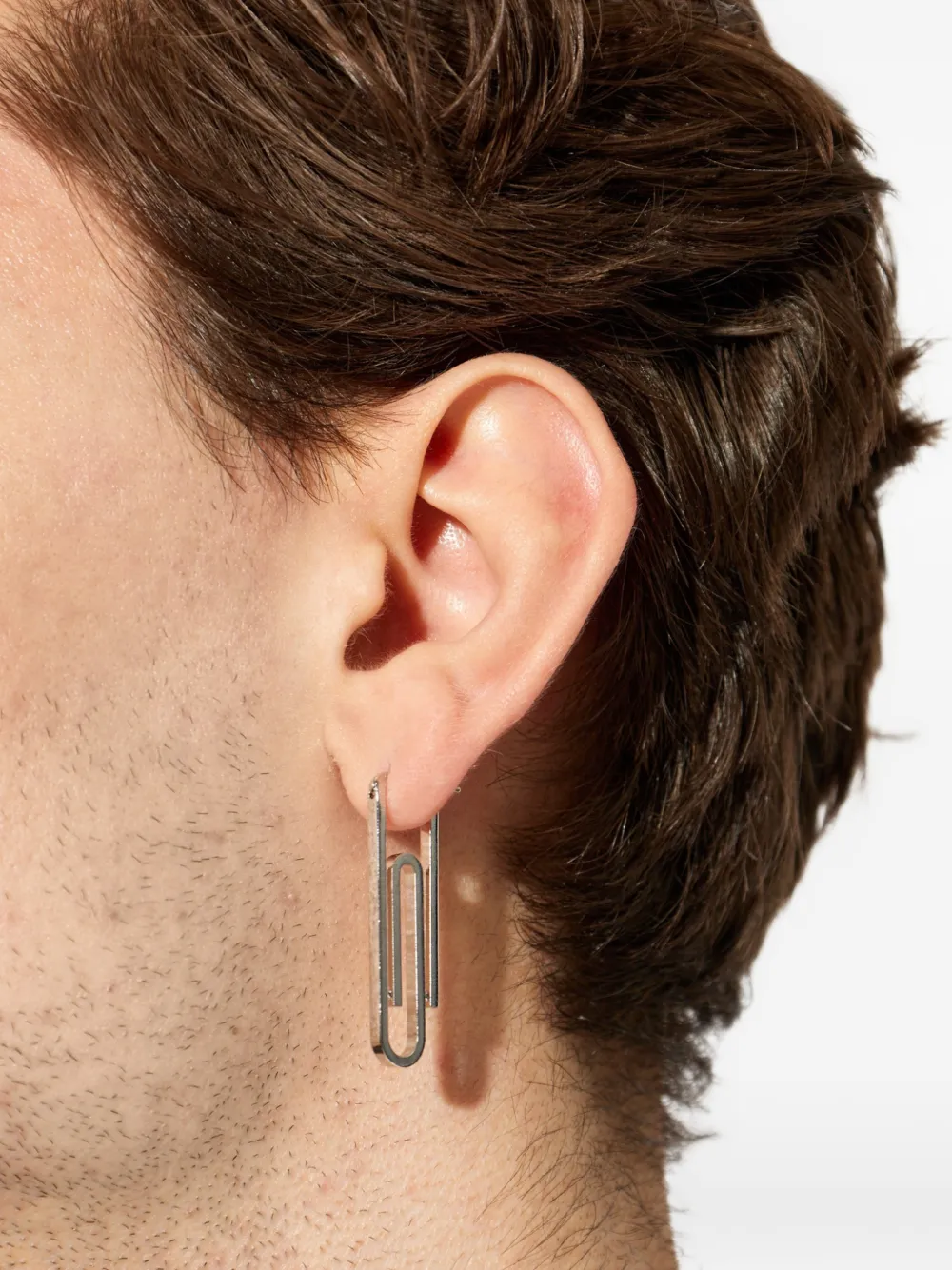  Off-white Pendientes Con Forma De Clip - Plateado 