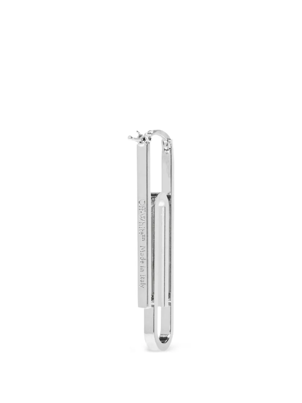  Off-white Pendientes Con Forma De Clip - Plateado 