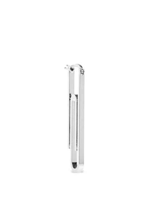 Off-White paperclip-shaped single earrings