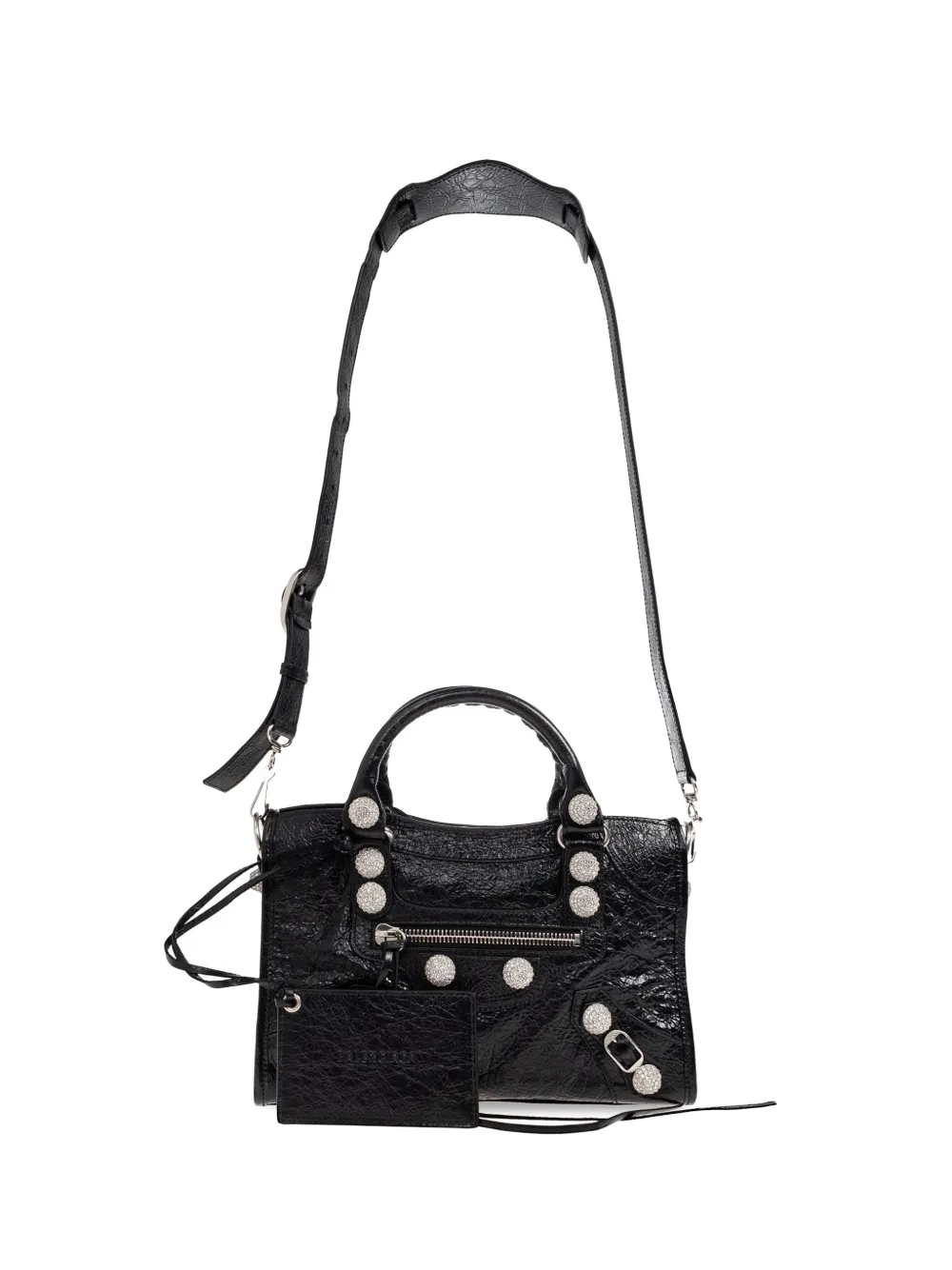 Balenciaga Le City Tote Bag mit Kristallen - Schwarz