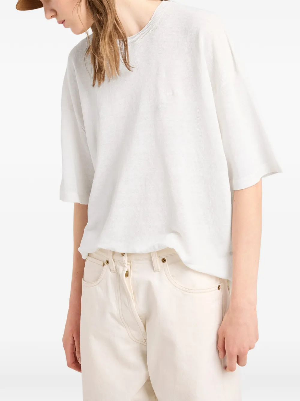 Prada Linnen T-shirt Wit