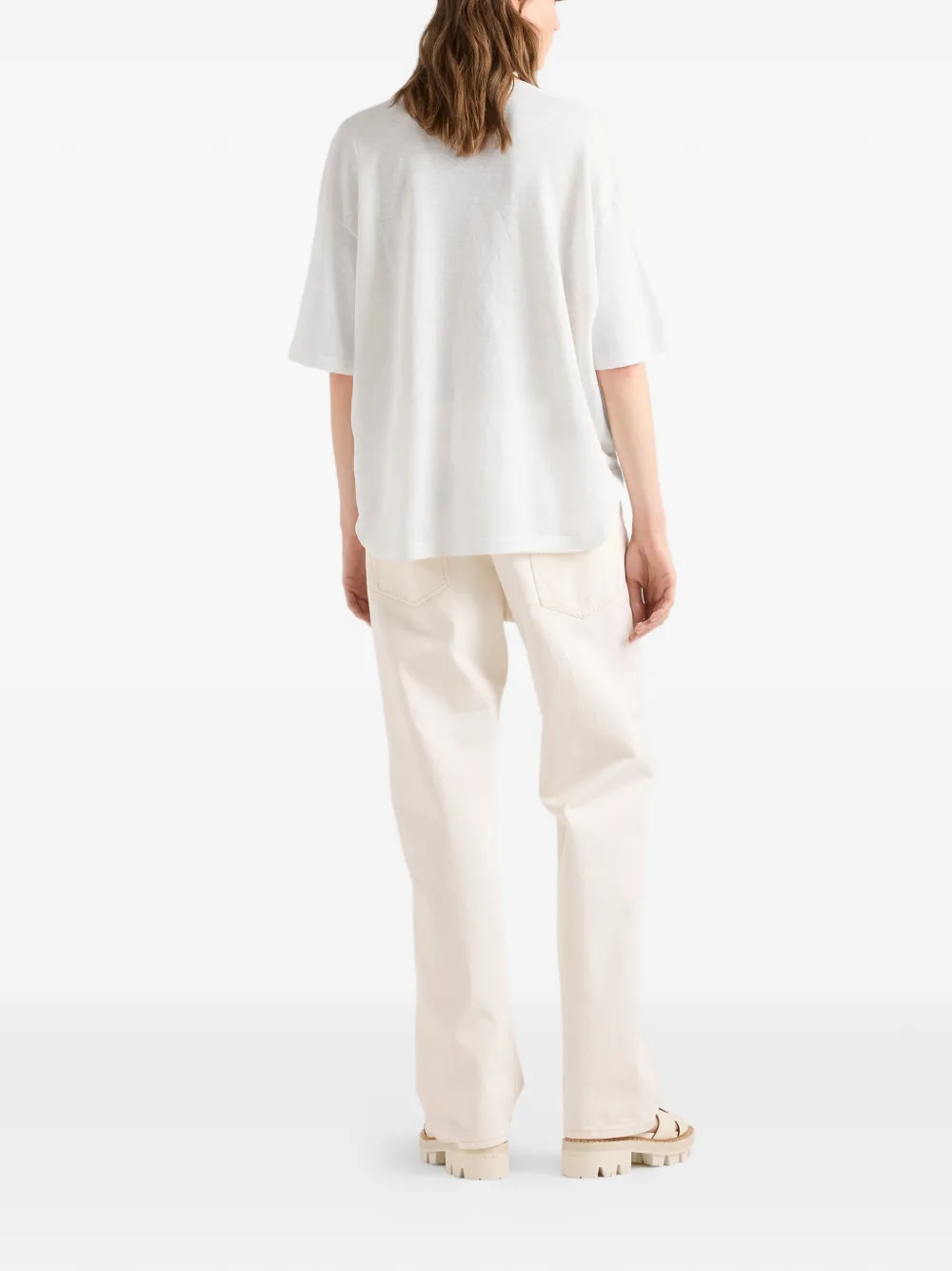 Prada Linnen T-shirt Wit