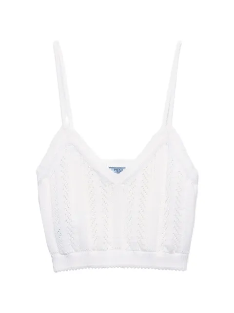 Prada top corto calado