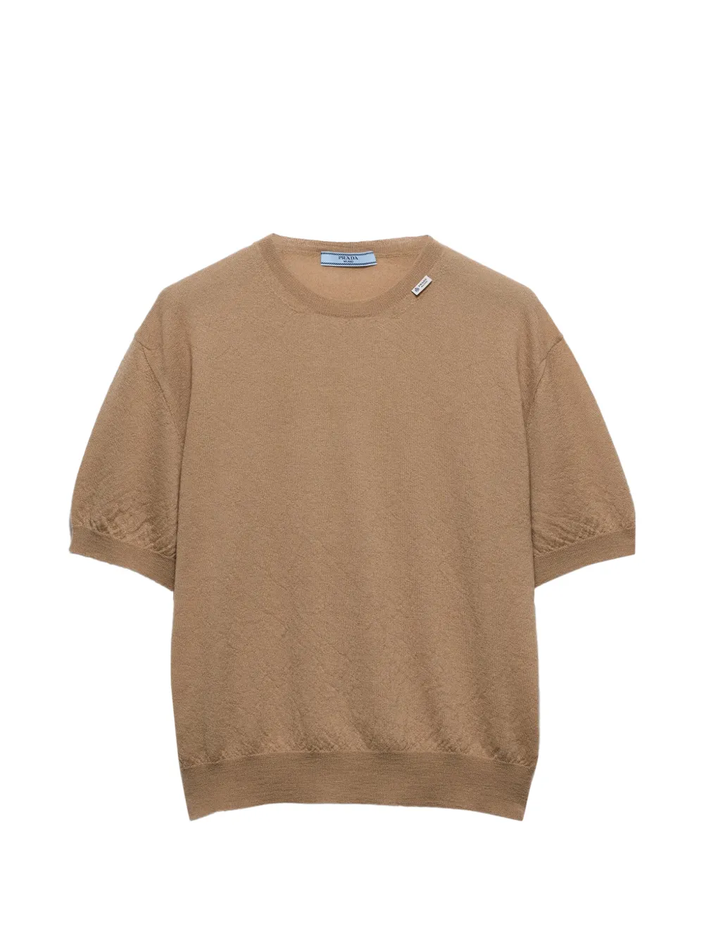 Prada short-sleeved cashmere sweater - Neutrals