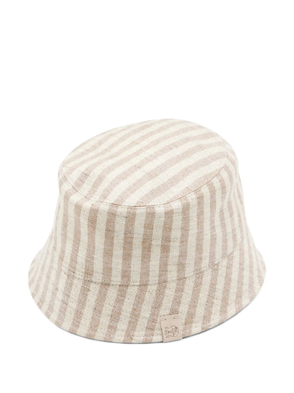 Brunello Cucinelli Gestreepte vissershoed Beige