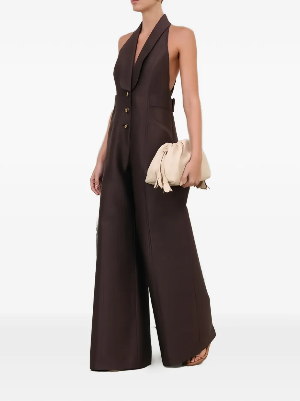 ZIMMERMANN Jumpsuit met halternek Bruin
