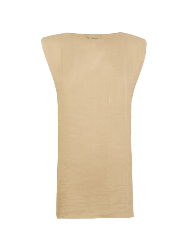 Cortana Ellis Boat-neck Top in Neutrals