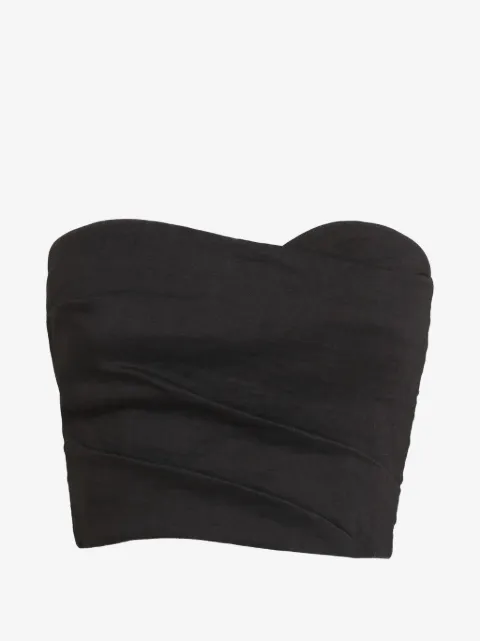 Cortana Brenna strapless draped top