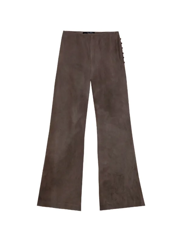 Cortana Poline Side-button Palazzo Pants in Purple