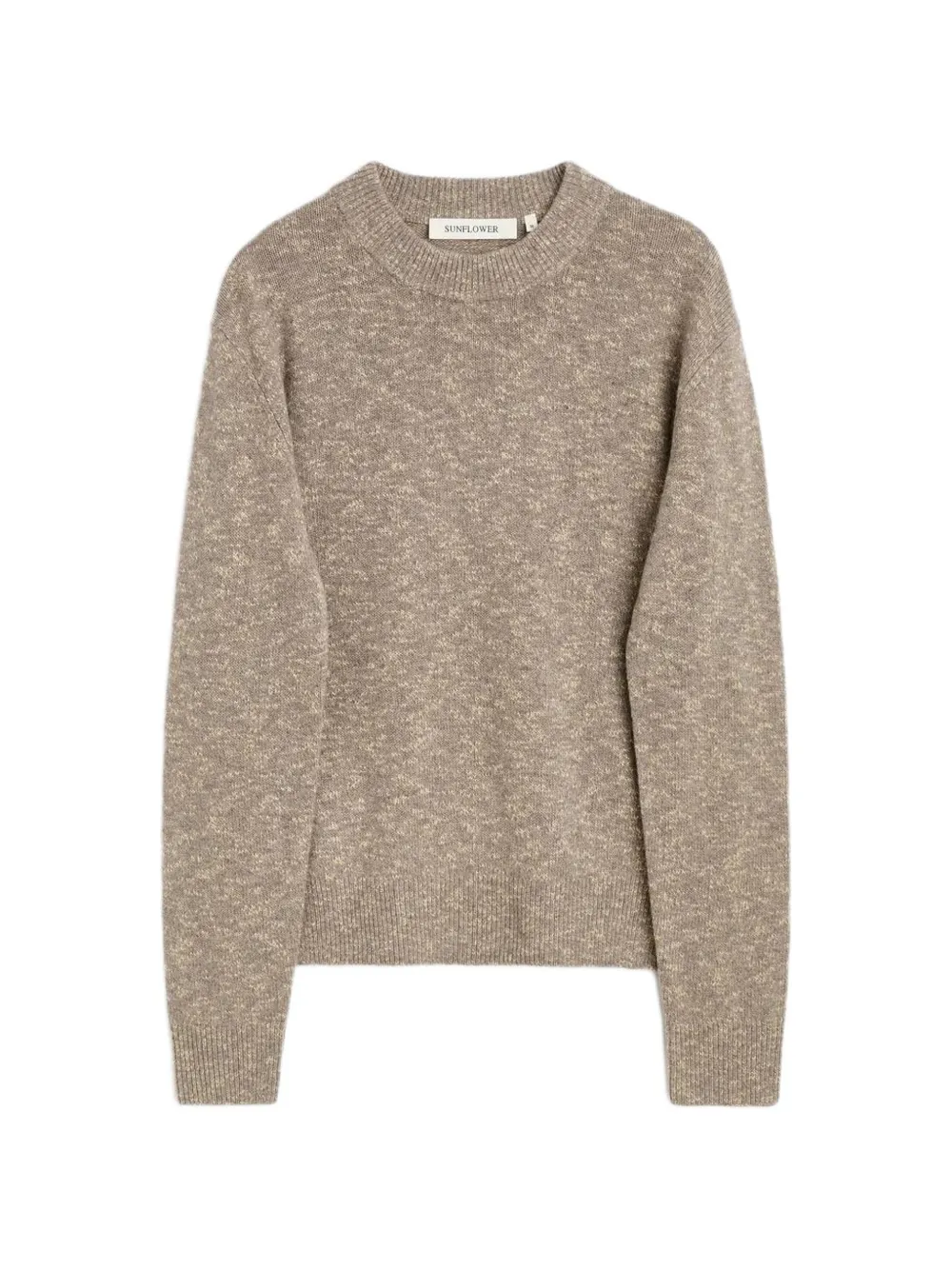 Sunflower Moon Speckled marl-knit crew-neck sweater - Toni neutri