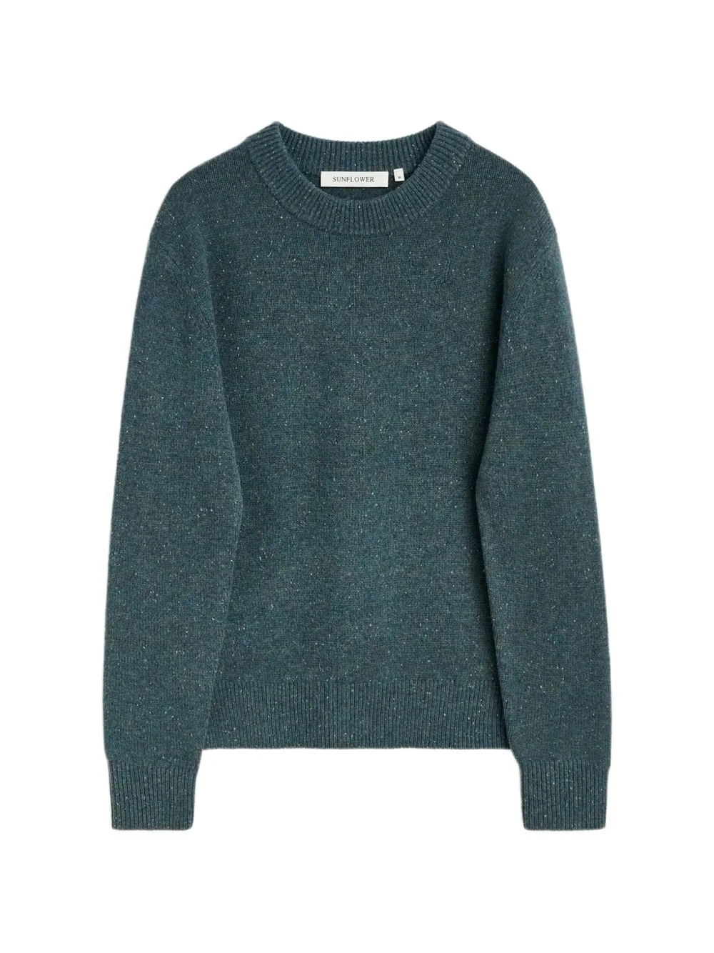 Sunflower Moon Donegal flecked-knit crew-neck sweater - Blu