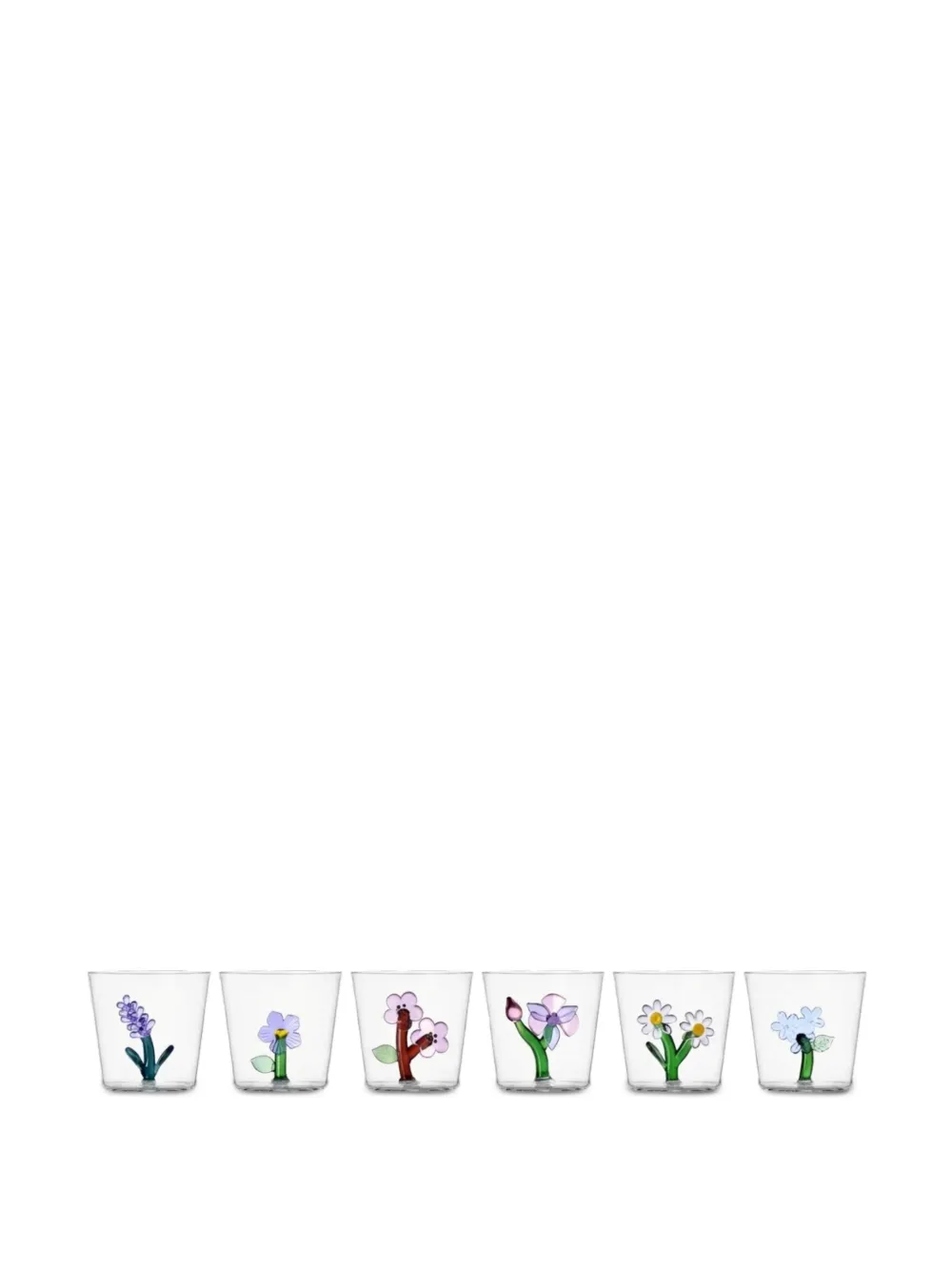 Ichendorf Milano Botanica floral-detail tumblers (set of six) - Multicolore