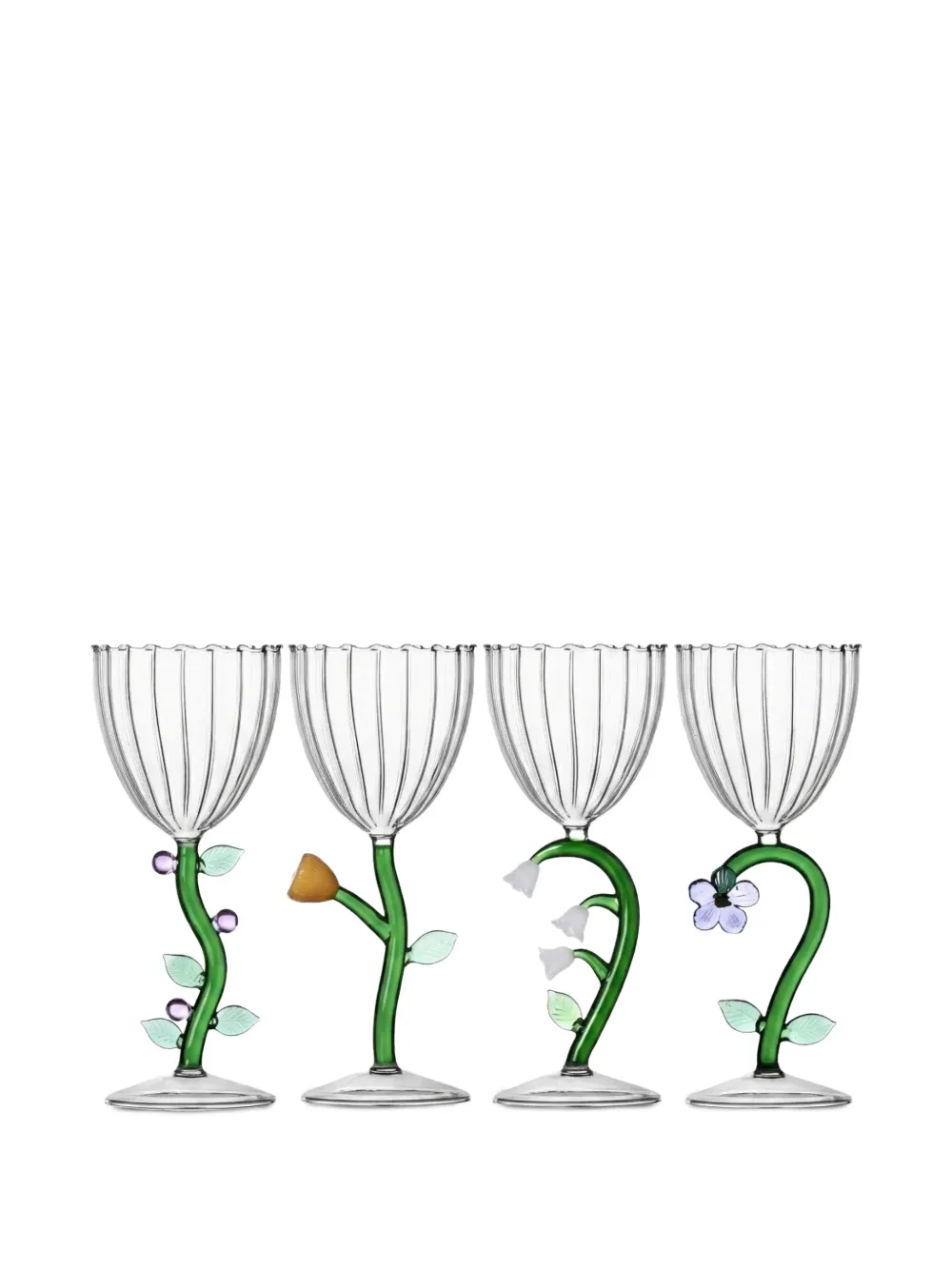 Ichendorf Milano Botanica Flower wine glasses (set of four) - Verde