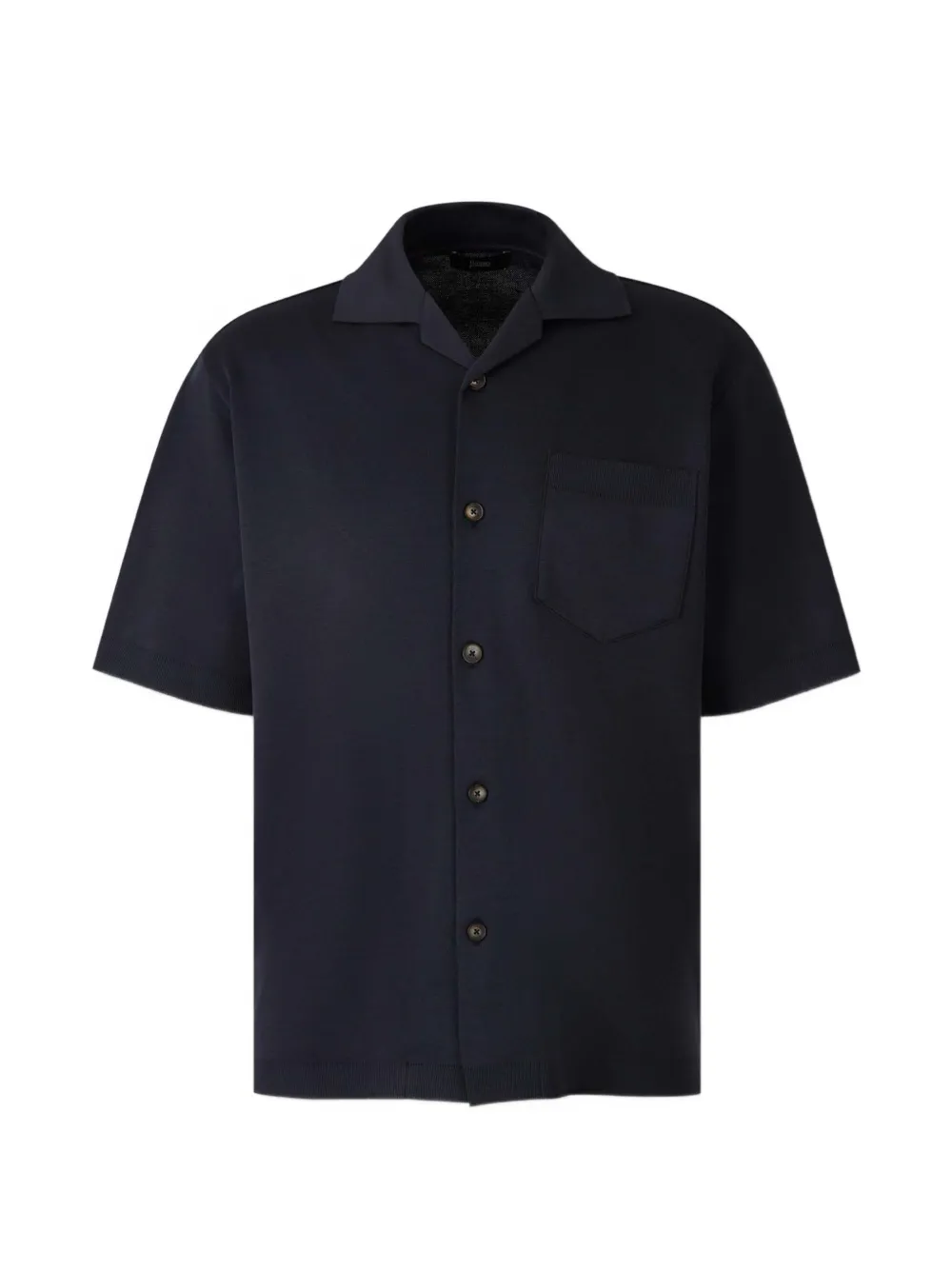 Herno short-sleeve chest-pocket shirt - Blue