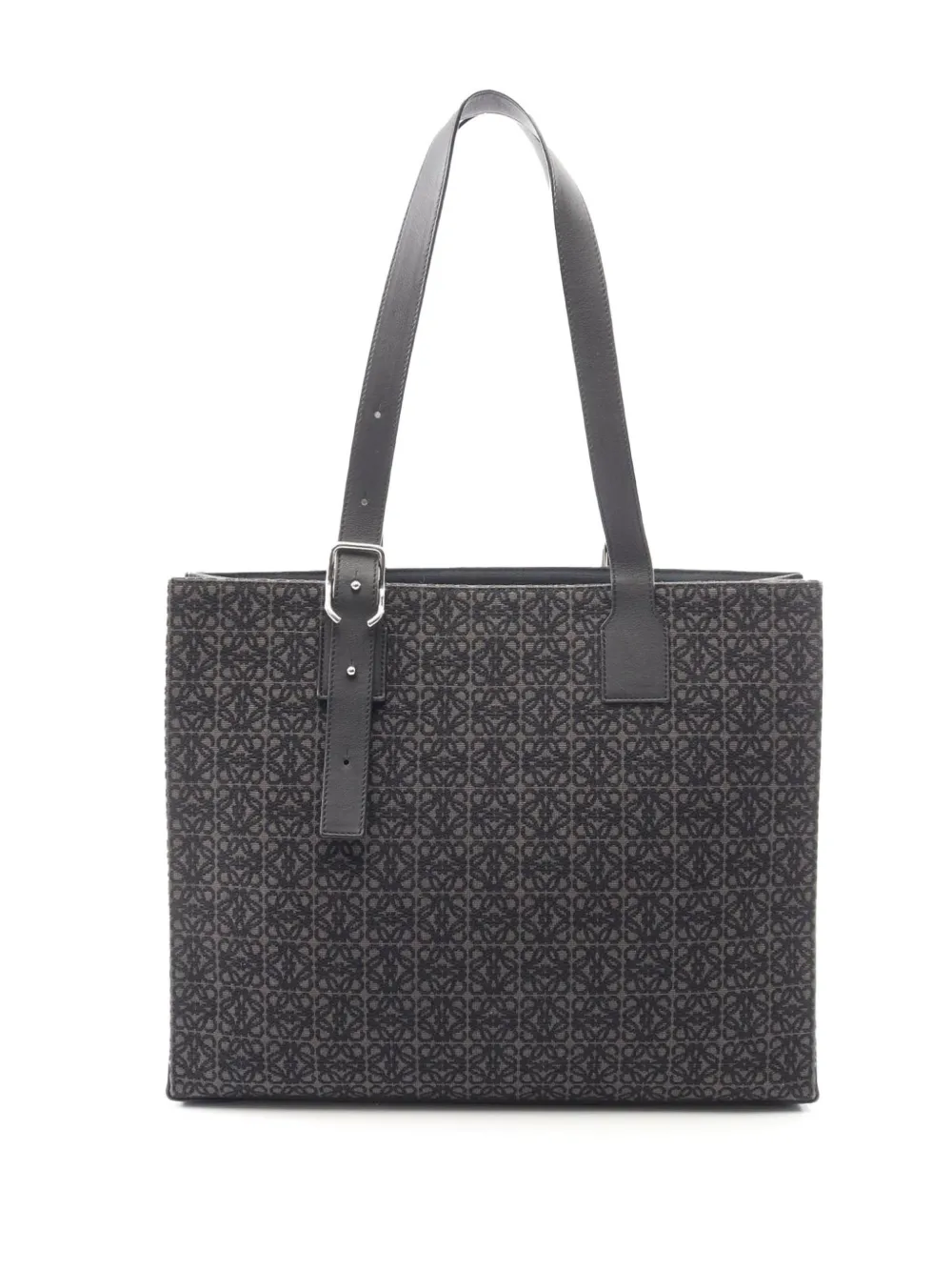 Loewe Pre-Owned 2010-2026 Canvas Horizontal Anagram Buckle tote bag - Nero
