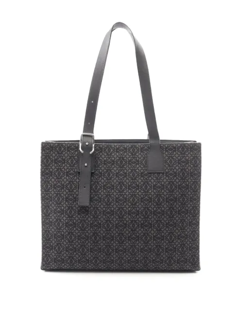 Loewe Pre-Owned tote i lærred med vandret anagram-spænde fra 2010-2026