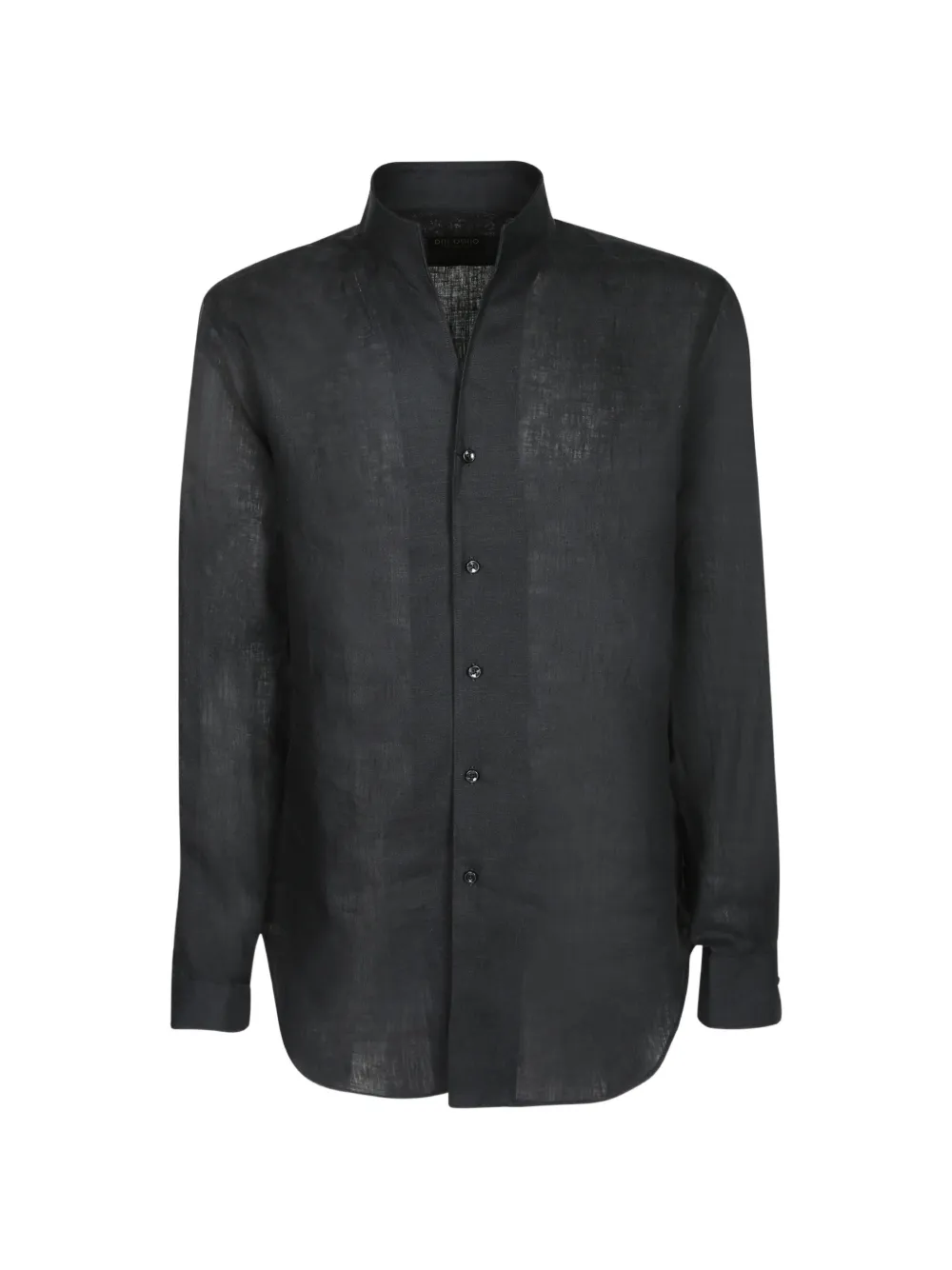 Dell'oglio mandarin-collar long-sleeve shirt - Schwarz