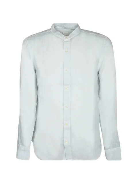 120% Lino long-sleeve mandarin-collar shirt