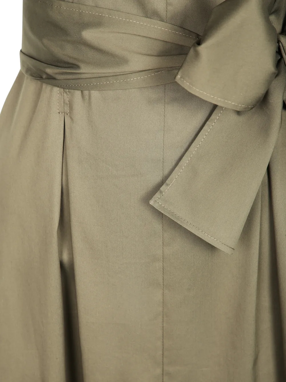 Blanca Vita Jurk met strik-detail en V-hals Groen