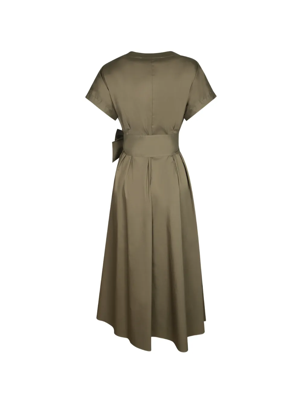 Blanca Vita Jurk met strik-detail en V-hals Groen
