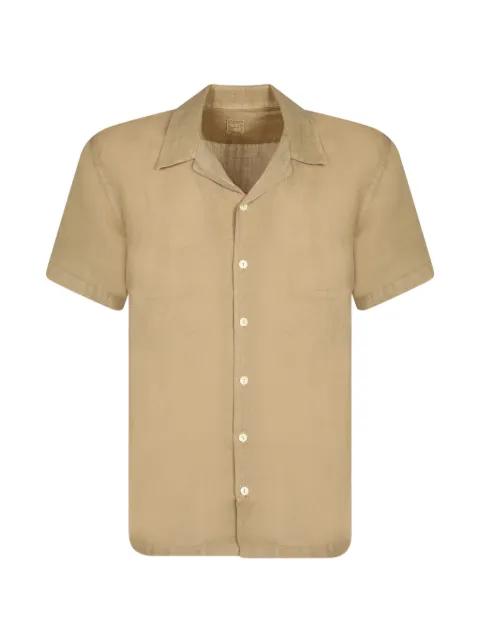 120% Lino short-sleeve camp-collar shirt