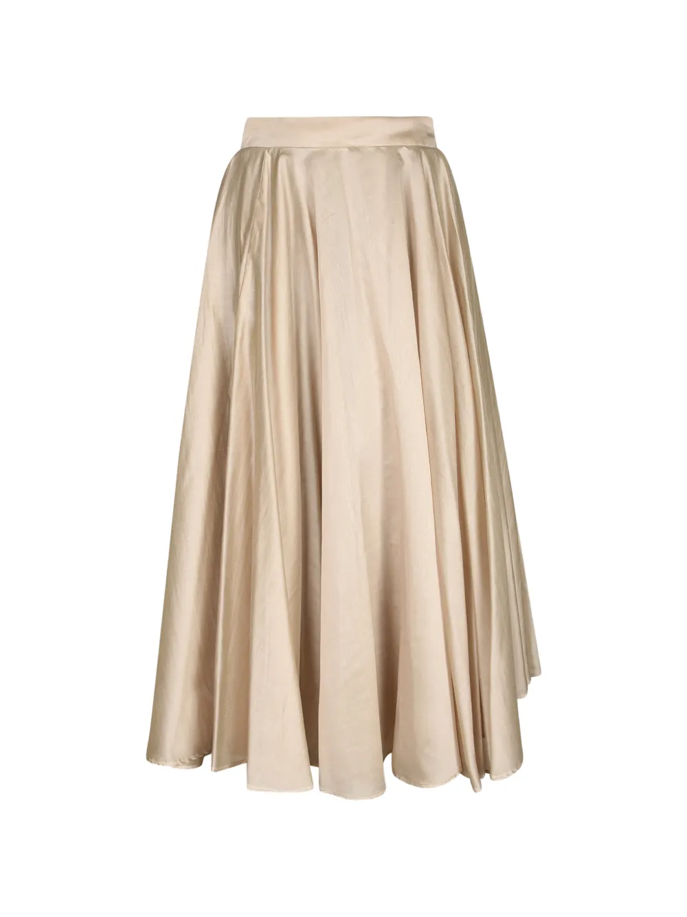 Blanca Vita high-shine pleated long skirt - Toni neutri