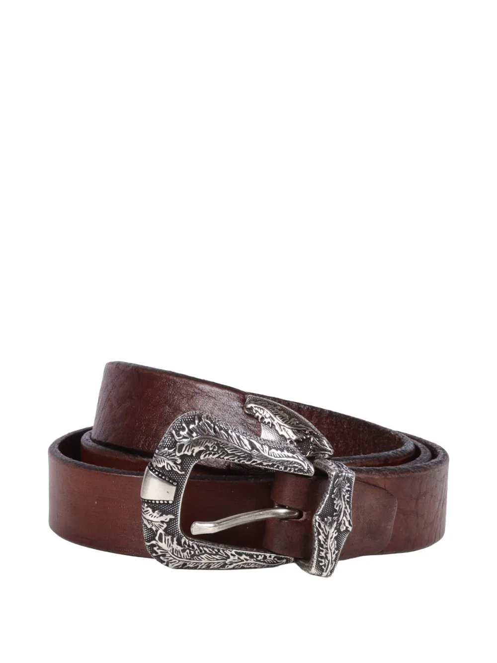 ALBERTO LUTI engraved western-style belt - Marrone