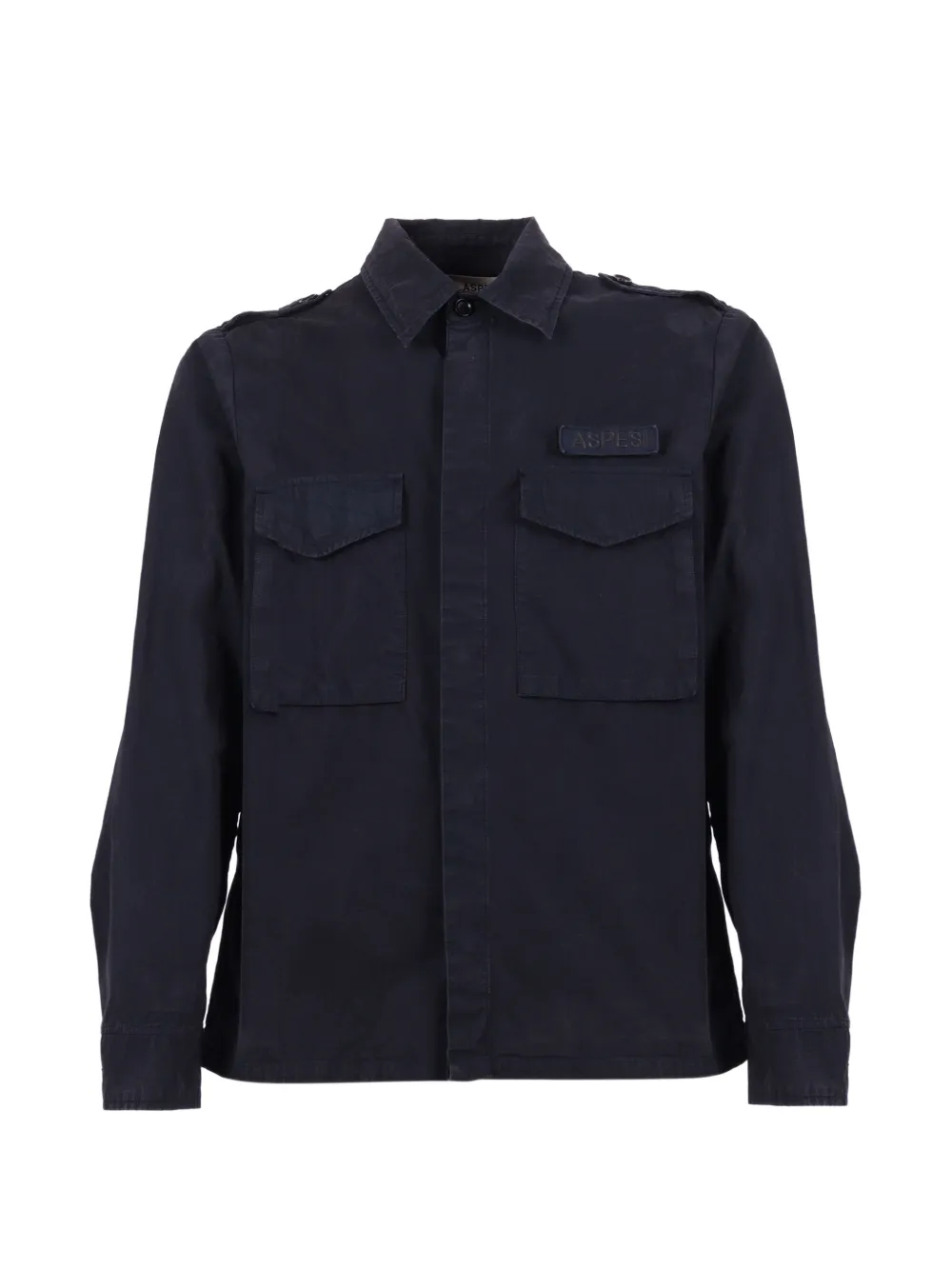 ASPESI epaulette-detail flap-pocket shirt - Blu