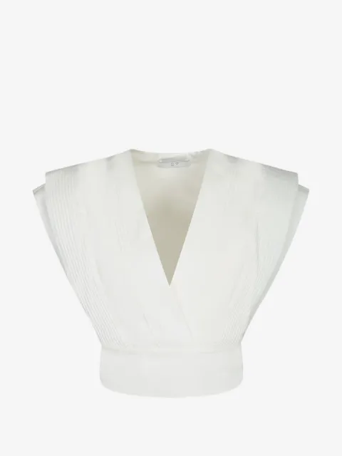IRO pleated wrap top