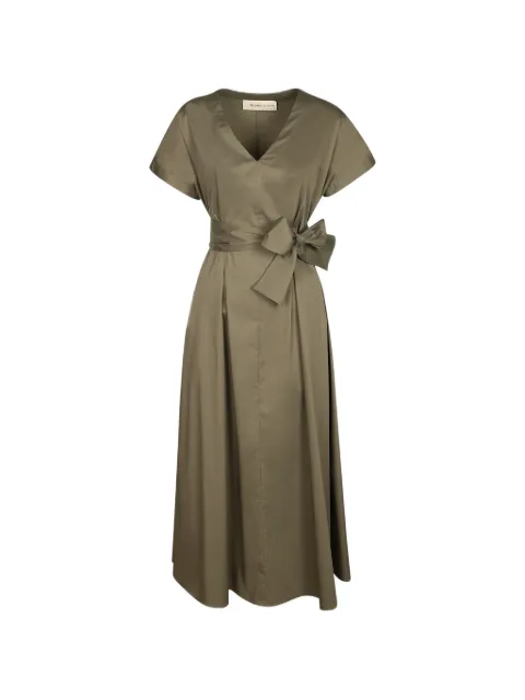 Blanca Vita bow-detail v-neck dress