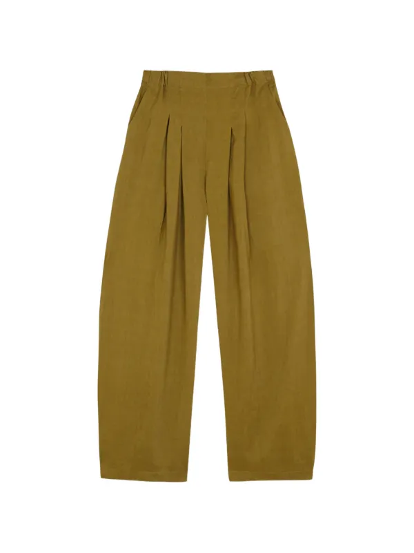 Cortana Elena Pleated Trousers in Green