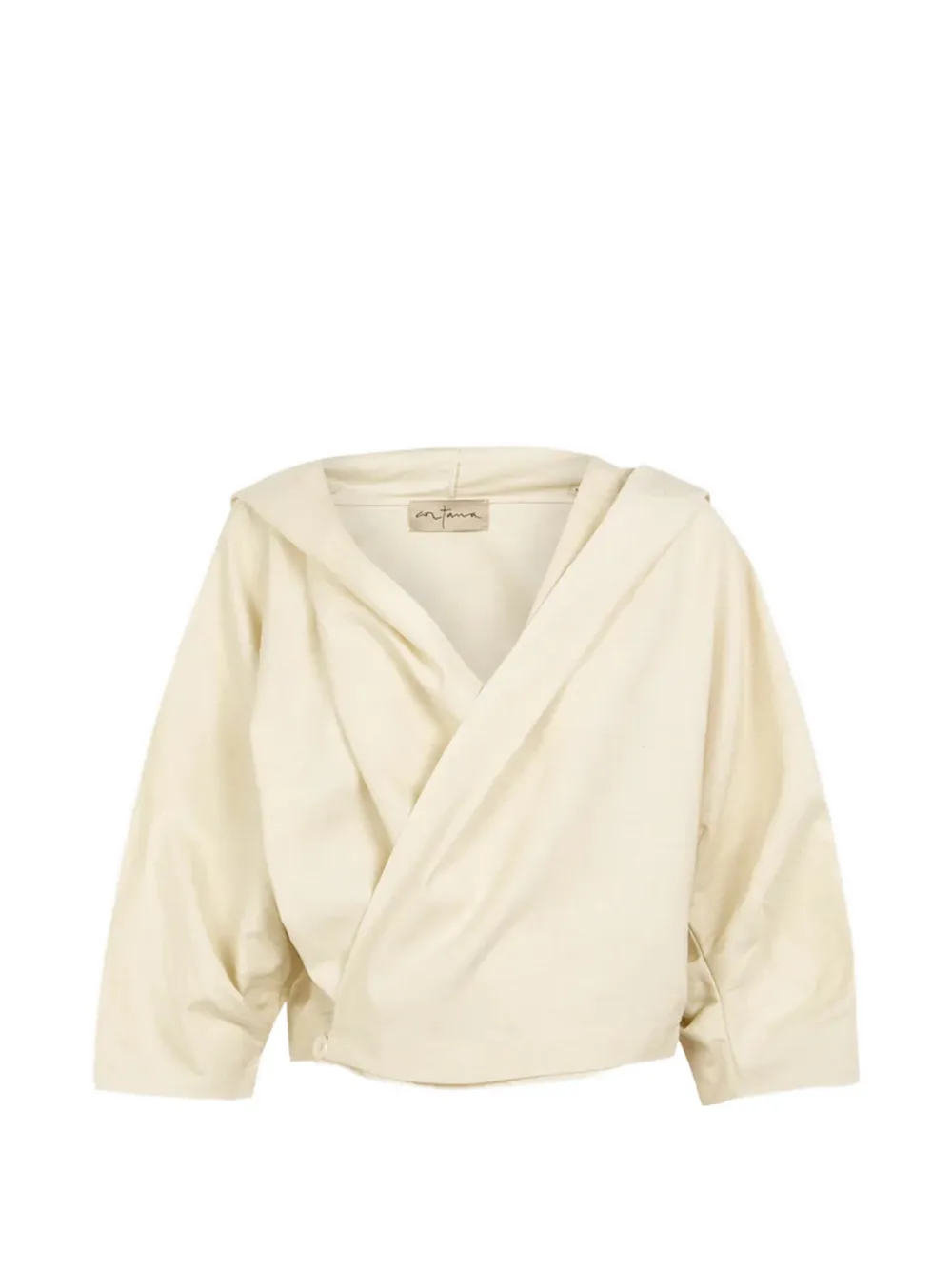 Cortana Noa wrap-style hoodie - Nude
