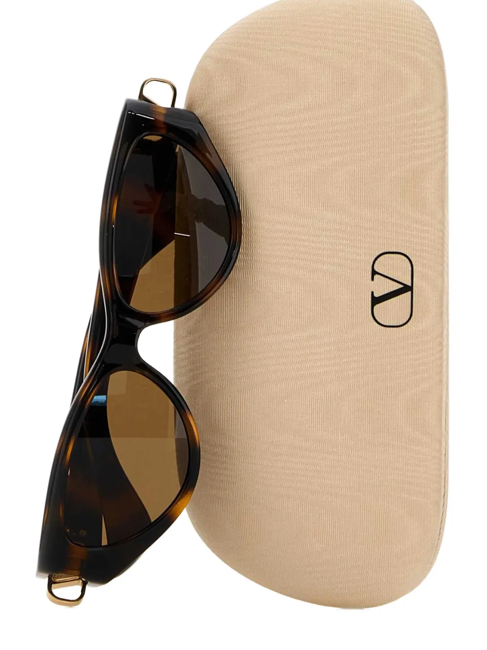 VALENTINO GARAVANI EYEWEAR VLogo zonnebril met cat-eye montuur Bruin