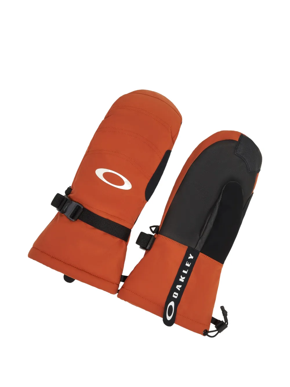 Oakley Powder Ridge logo-print mittens - Orange