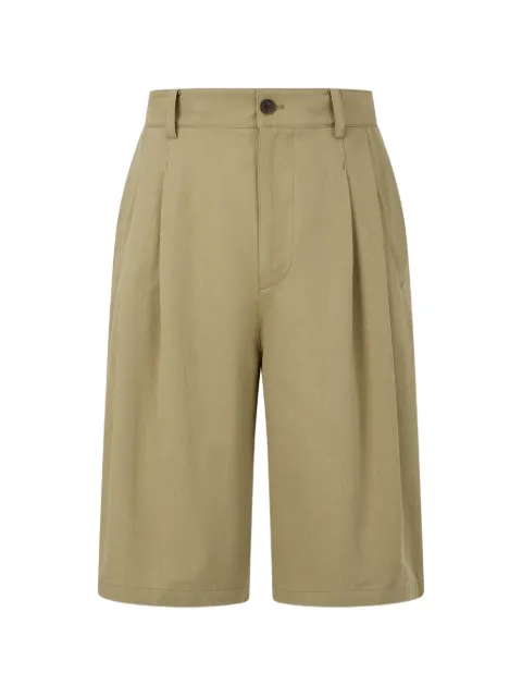 TOMBOY pleated cotton tailored shorts