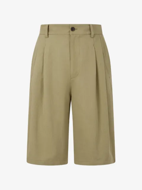TOMBOY pleated cotton tailored shorts