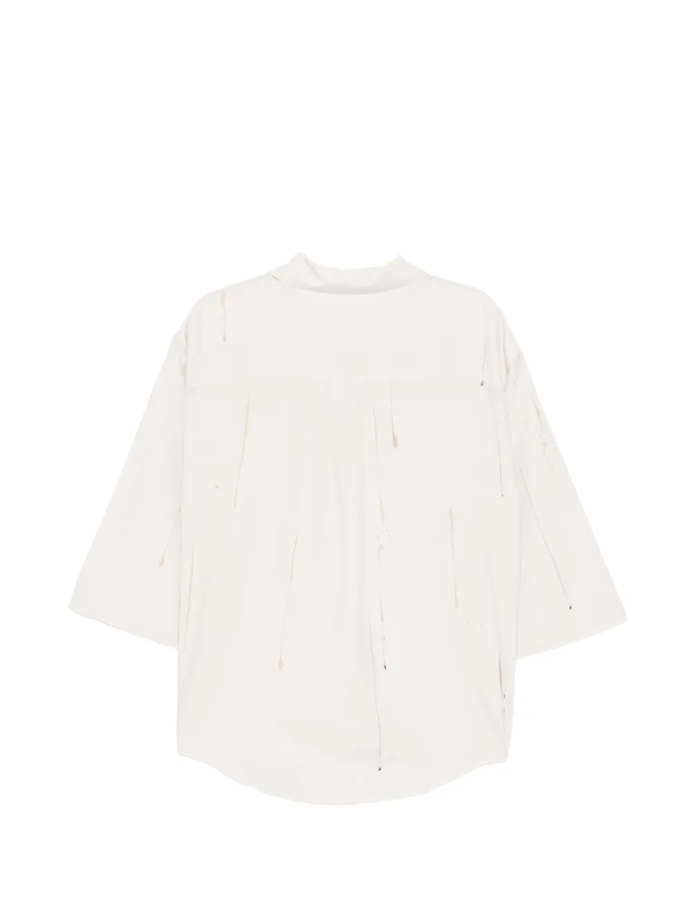 CROQUIS Poloshirt met verfspatten Wit