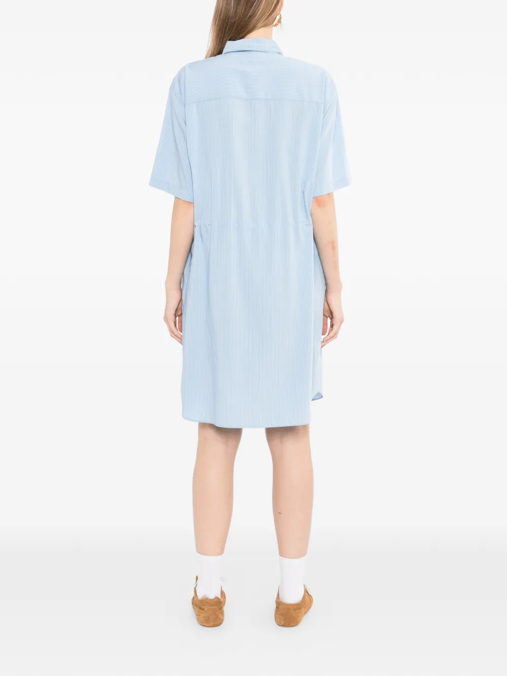 JNBY Gestreepte blousejurk met gekreukt effect Blauw
