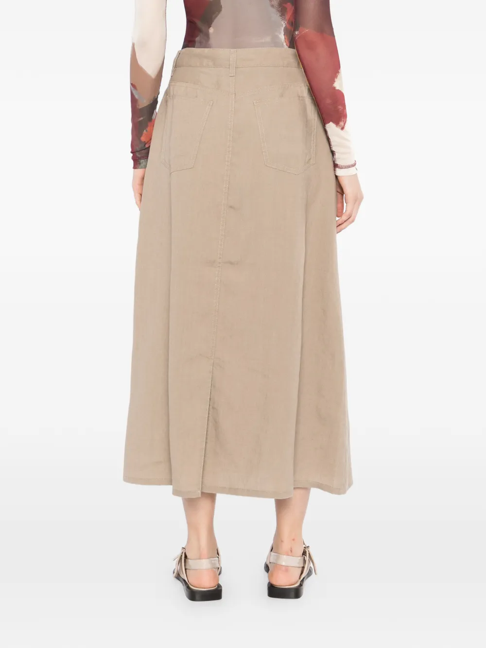 JNBY Ramie midi-rok Beige