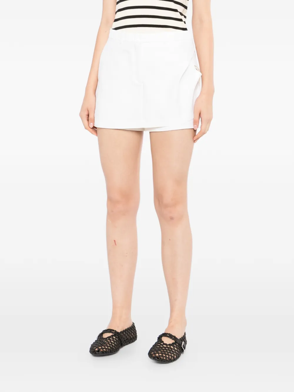 JNBY Gedrapeerde gelaagde shorts Beige