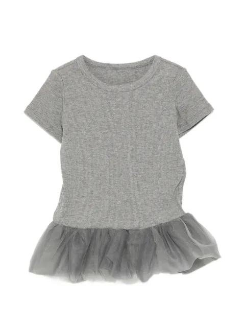 jnby by JNBY ribbed tulle-panel top
