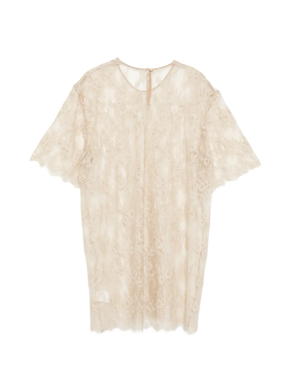 JNBY Kanten T-shirt met geborduurde bloemen Beige