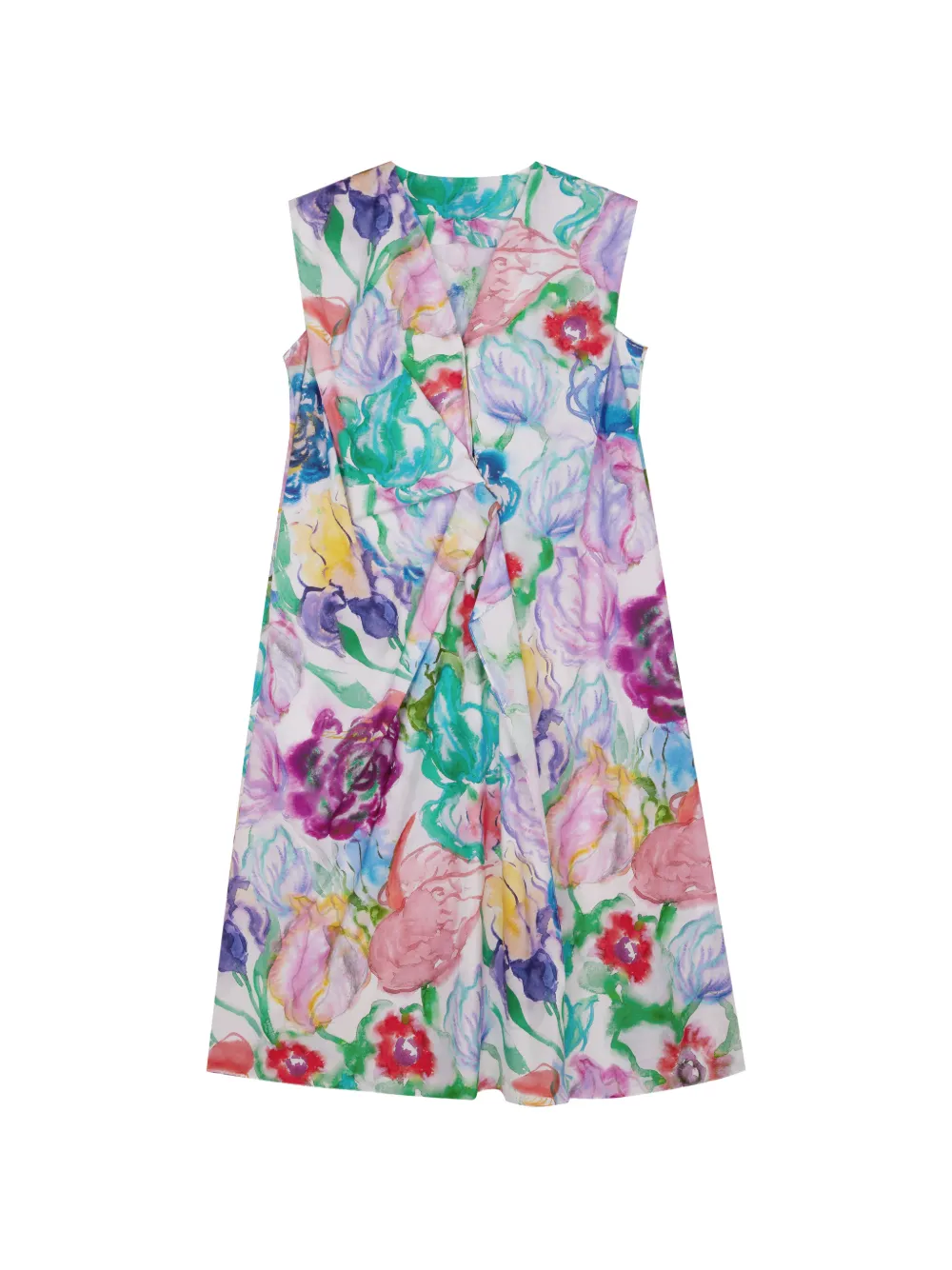 JNBY Jurk met bloemenprint en ruches Paars