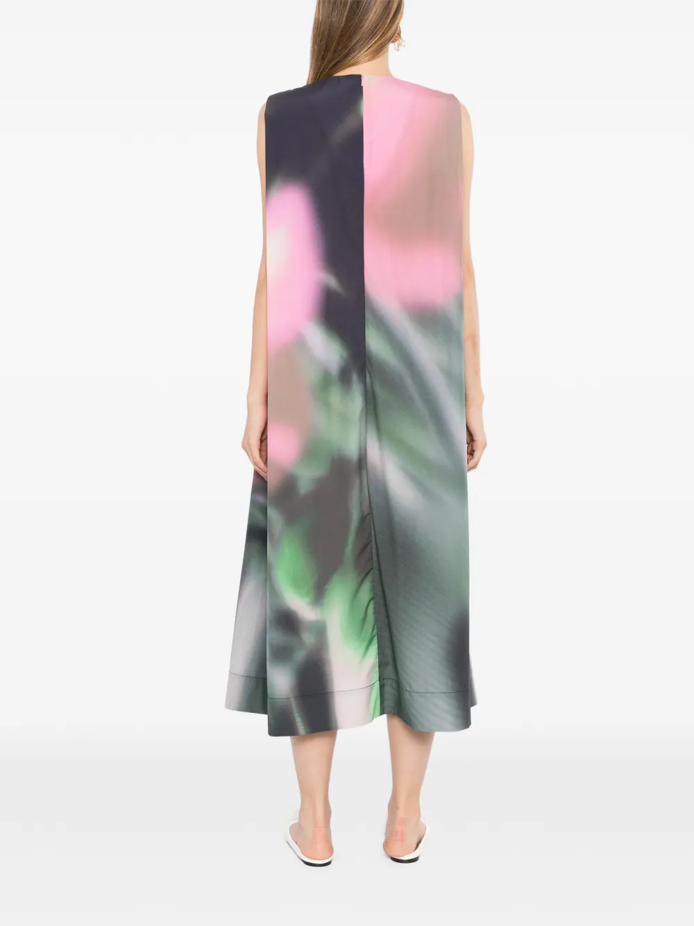 JNBY Mouwloze jurk met print Groen