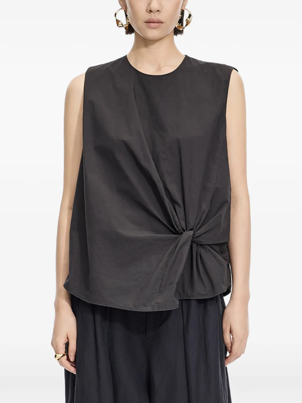 JNBY Top con design a incrocio - Grigio
