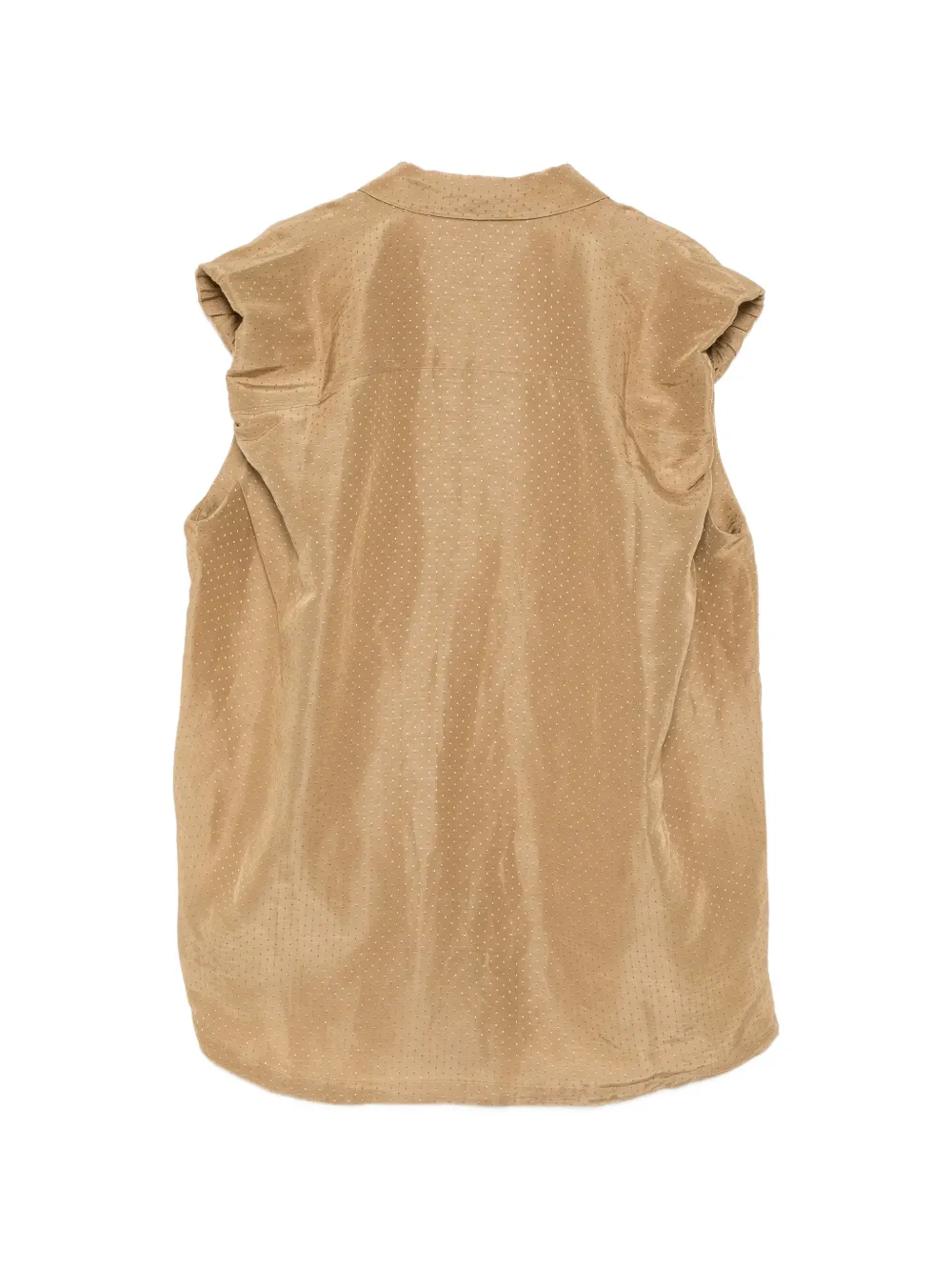JNBY Mouwloze blouse met stippen jacquard Beige