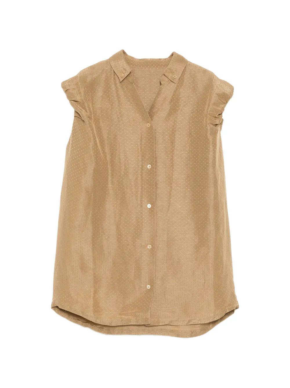 JNBY dot-jacquard sleeveless shirt - Nude