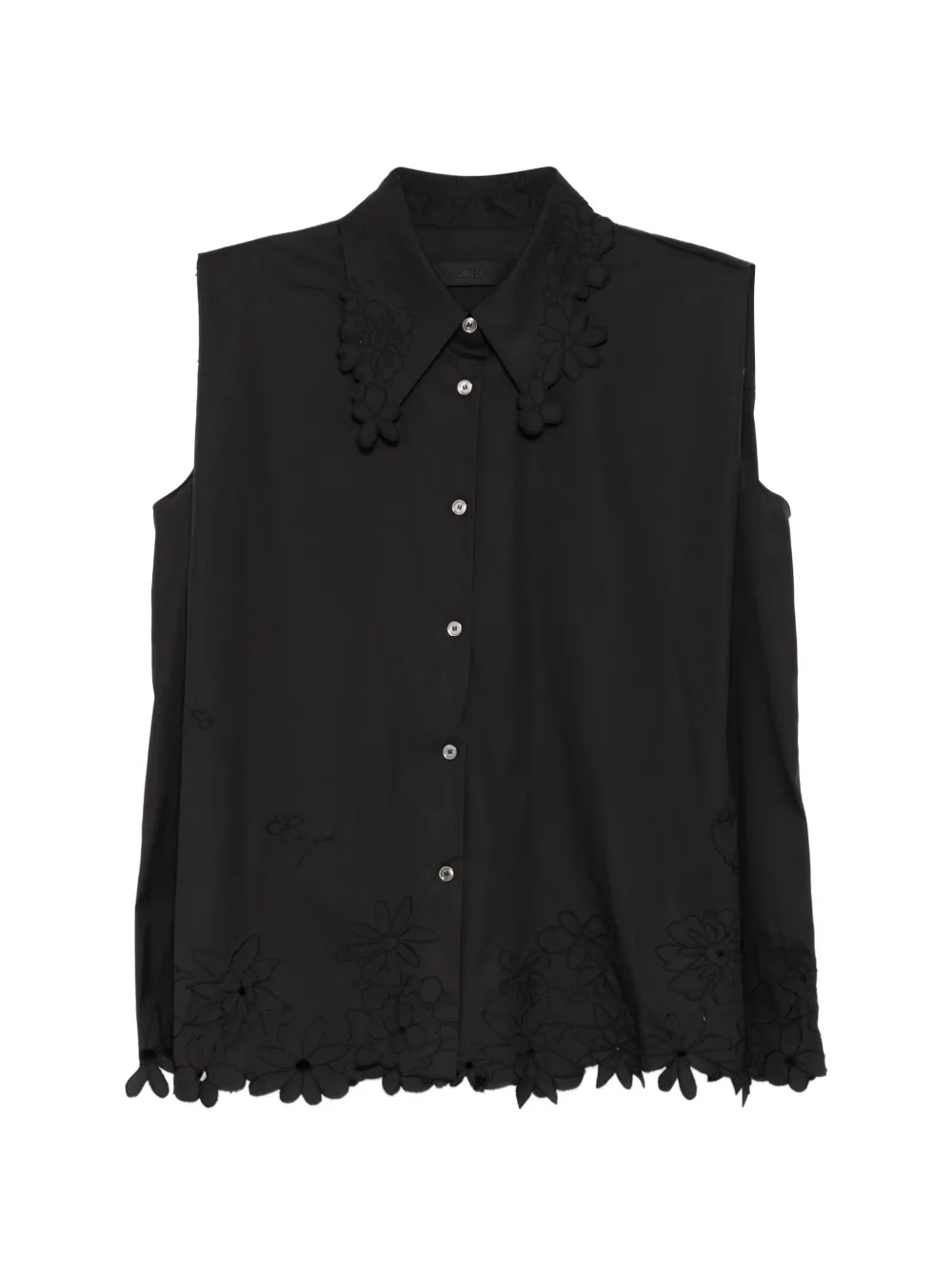 JNBY embroidered sleeveless shirt - Nero